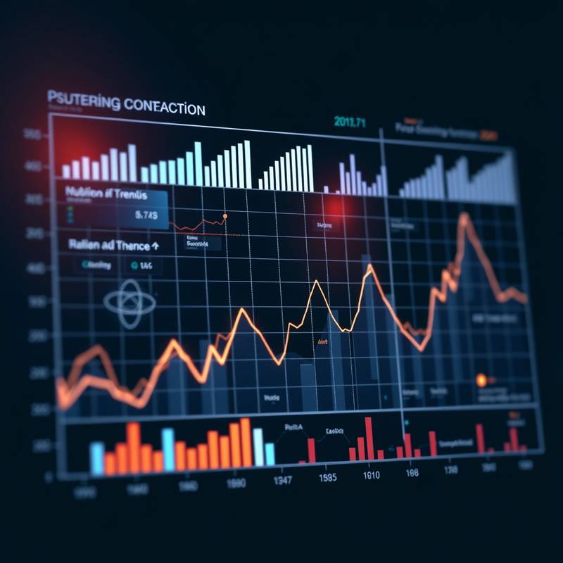 A graph visualizing data trends, representing a data science course.